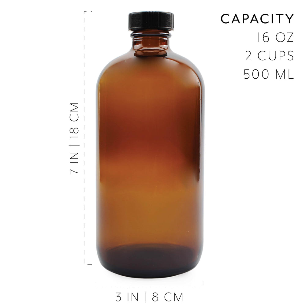 Cornucopia Brands black caps on 28-400 bottle for secure storage