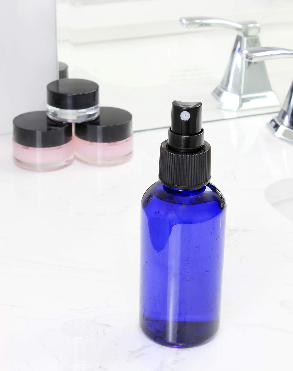 Cornucopia Brands blue bottle shows spray cap for precise, easy misting on the go