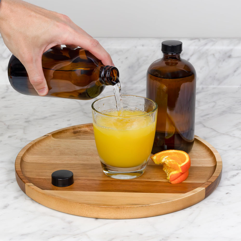 Cornucopia Brands essential oil storage with amber glass protects light