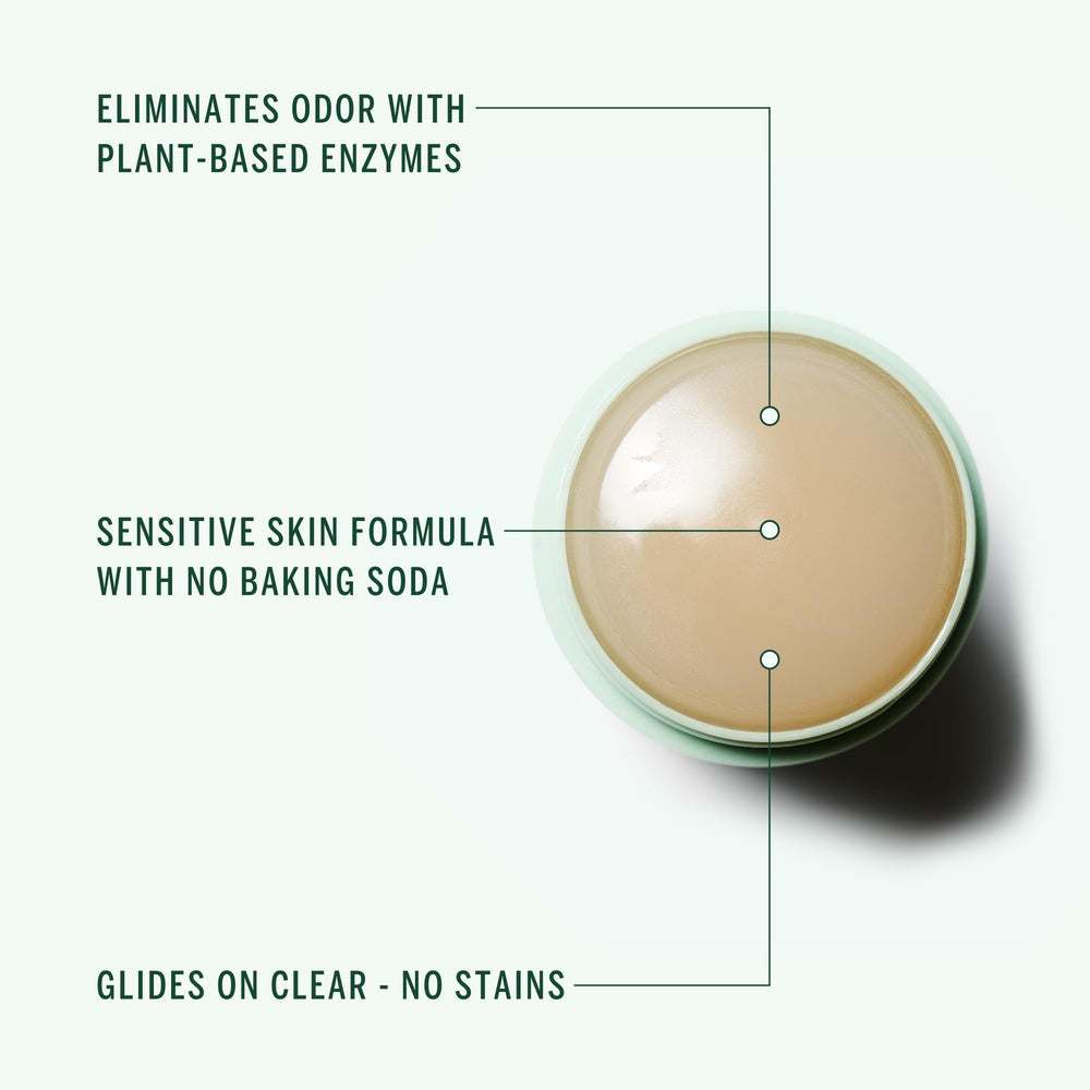 Corpus deodorant application glide demonstrates easy, residue-free coverage for sensitive skin.