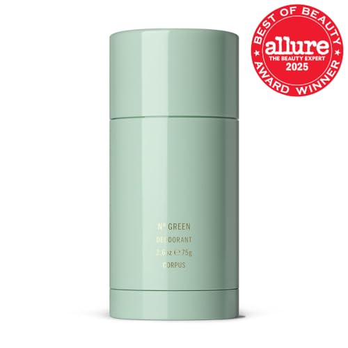 Corpus Nº Green deodorant stick application shows a smooth glide on dry skin.