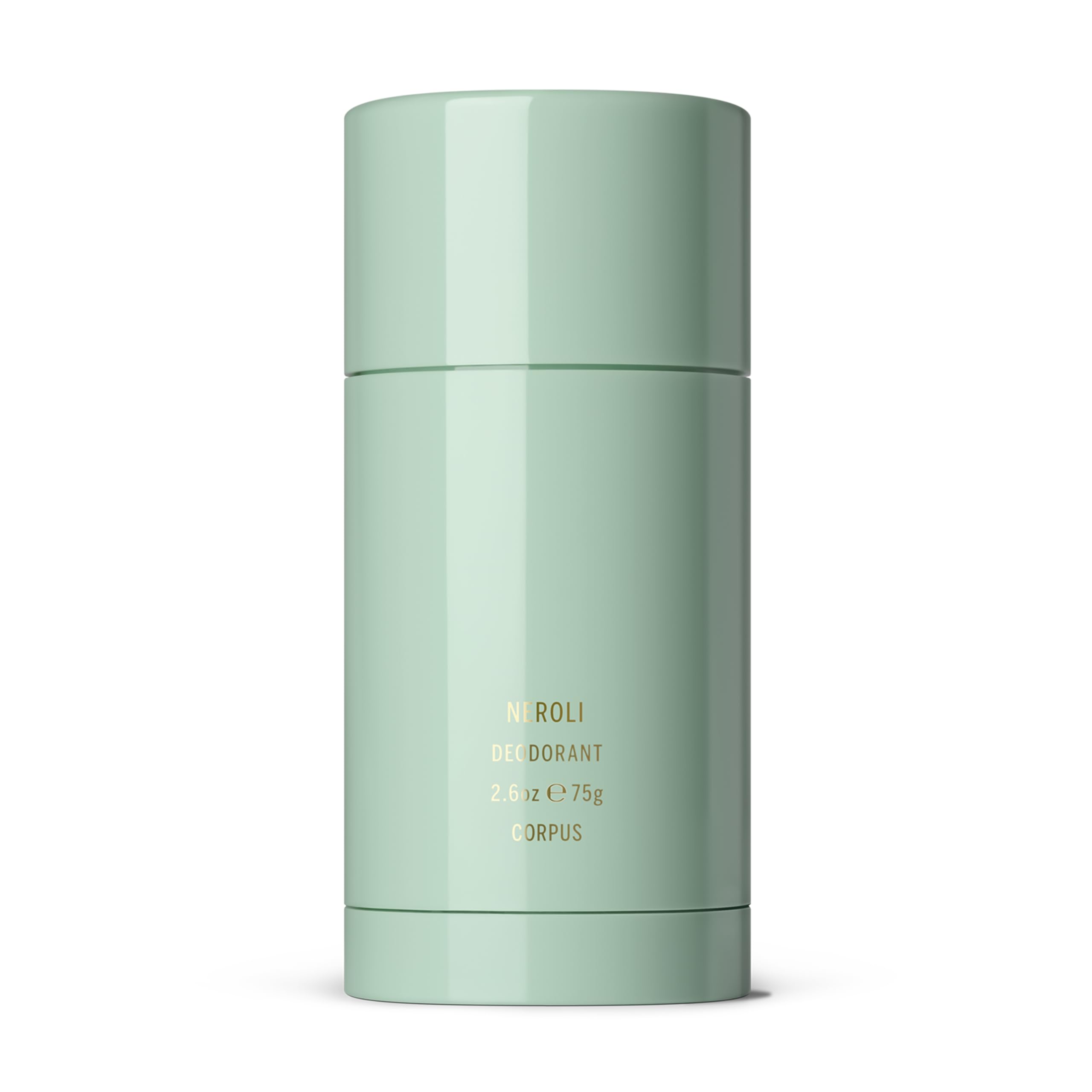 Corpus Neroli natural deodorant stick application close-up shows smooth glide and odor control