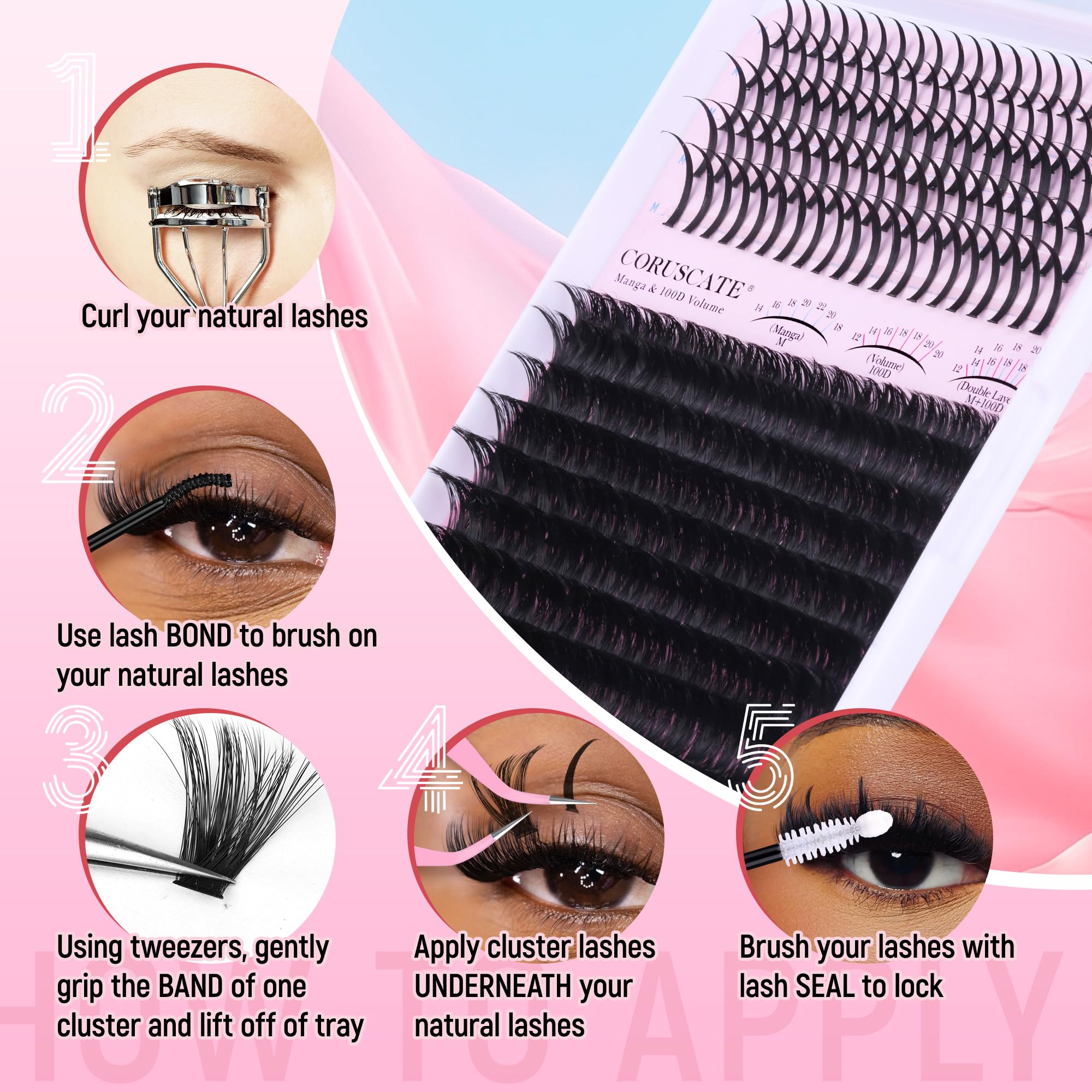 CORUSCATE diy lash application kit all-in-one set for home lash creativity