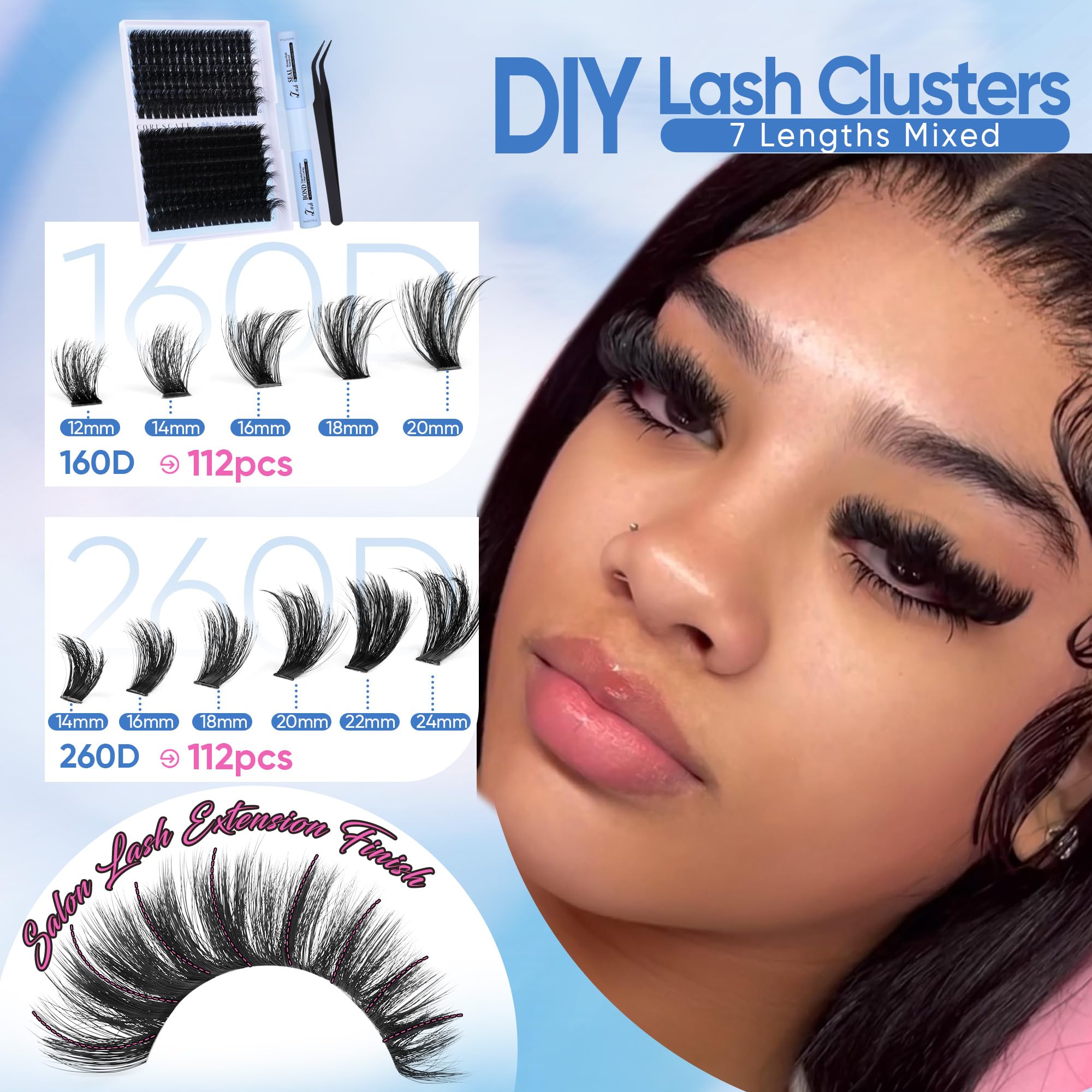 CORUSCATE Lash Bond and Seal 10ml supports easy adhesion and finishing.