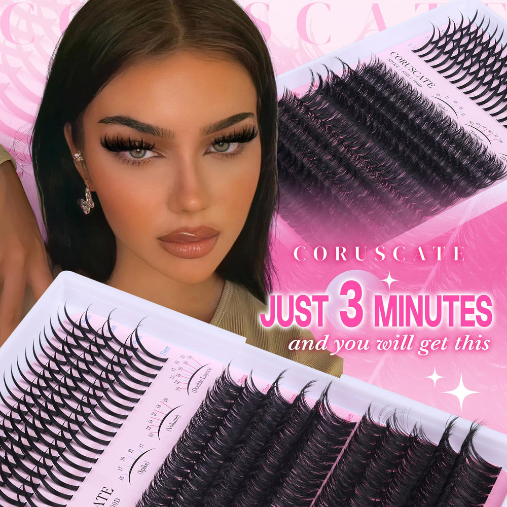 CORUSCATE lash-bond-seal in-action shot for secure wear and lasting finish