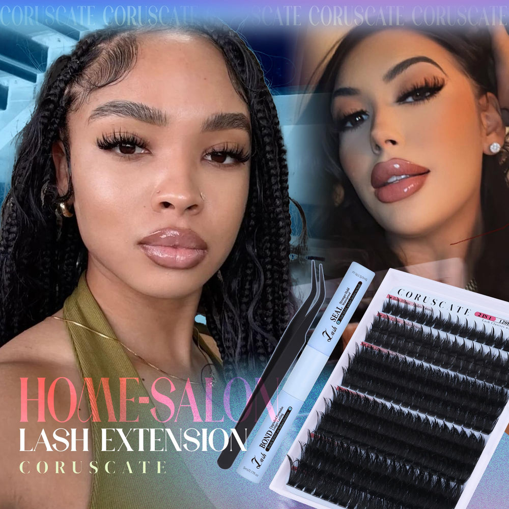 CORUSCATE 16mm lash clusters for balanced volume and subtle length.