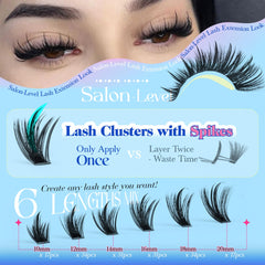 CORUSCATE 18mm lash clusters for sweeping, glamorous cat-eye flair.