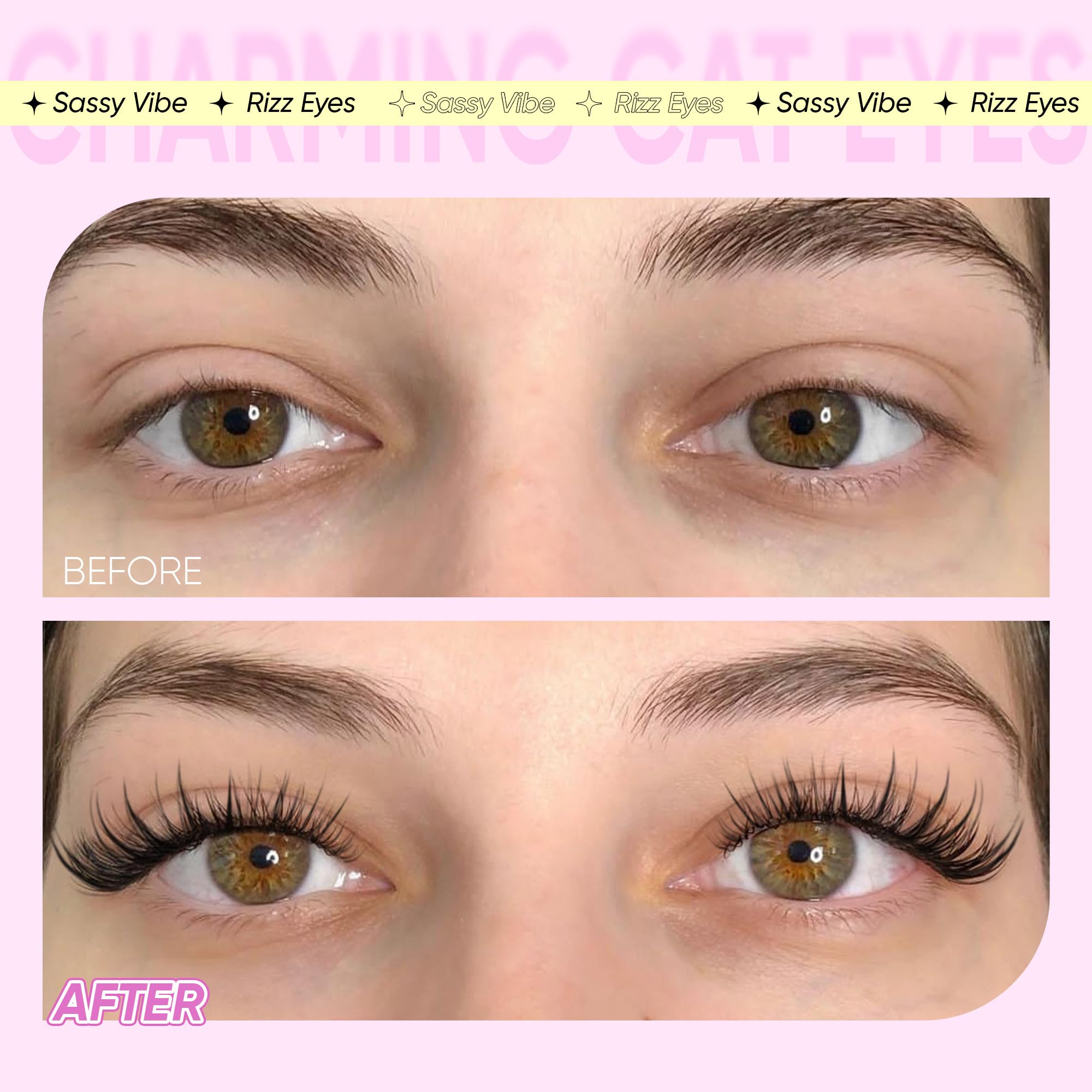 CORUSCATE Wispy Lash Clusters 12mm swatch demonstrates soft definition for everyday style.