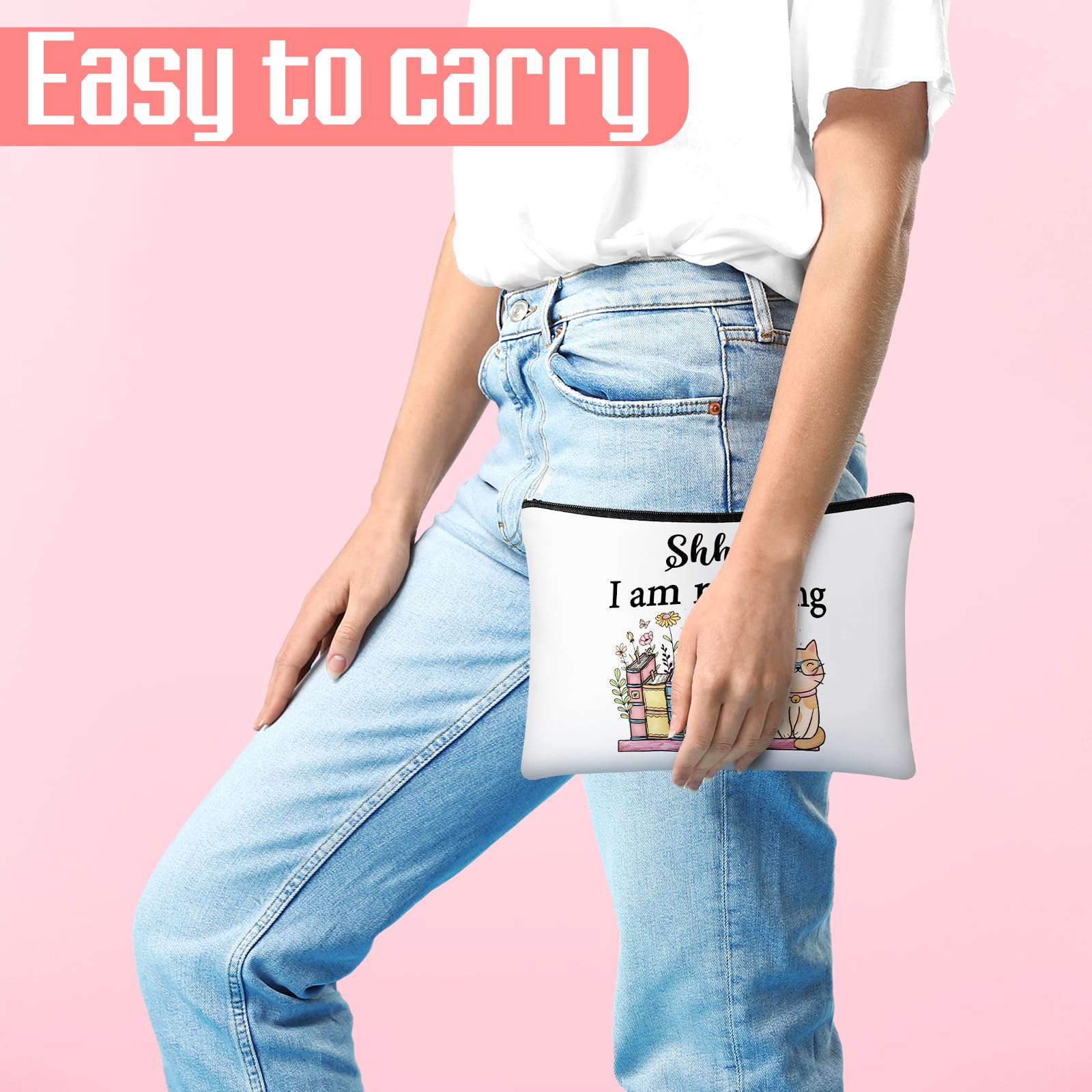 Cosblank regalo para lectores, bolsa práctica para su conjunto de maquillaje.