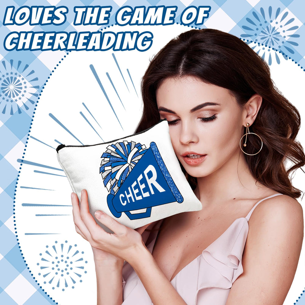 Cosblank cheer makeup bag blue gift set ideal for cheerleader party favors and gifting