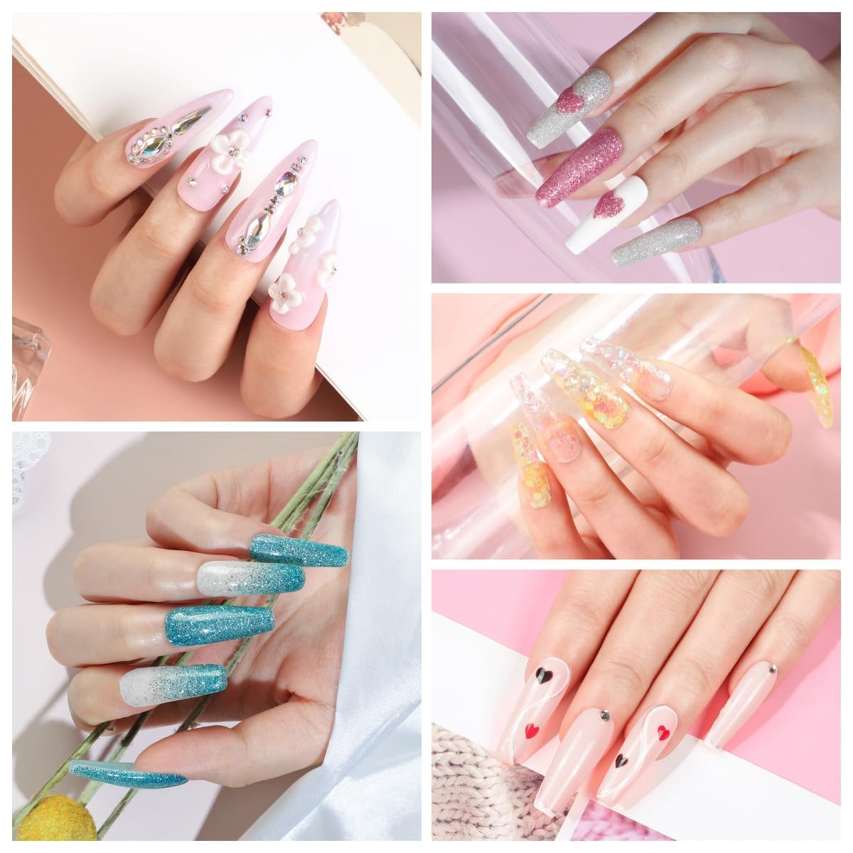 COSCELIA pink acrylic powder close-up ideal for soft French or color nails