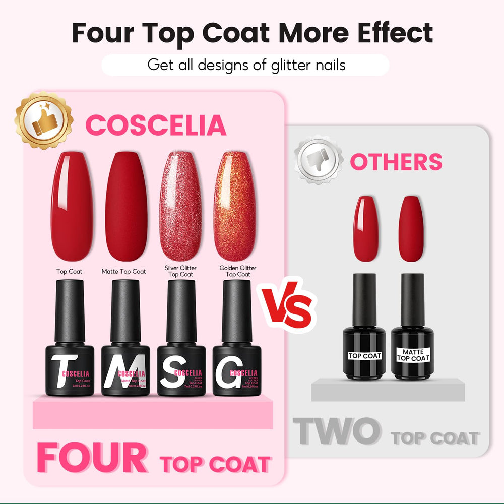 COSCELIA low-odor silky gel polish for comfortable, easy-on application.