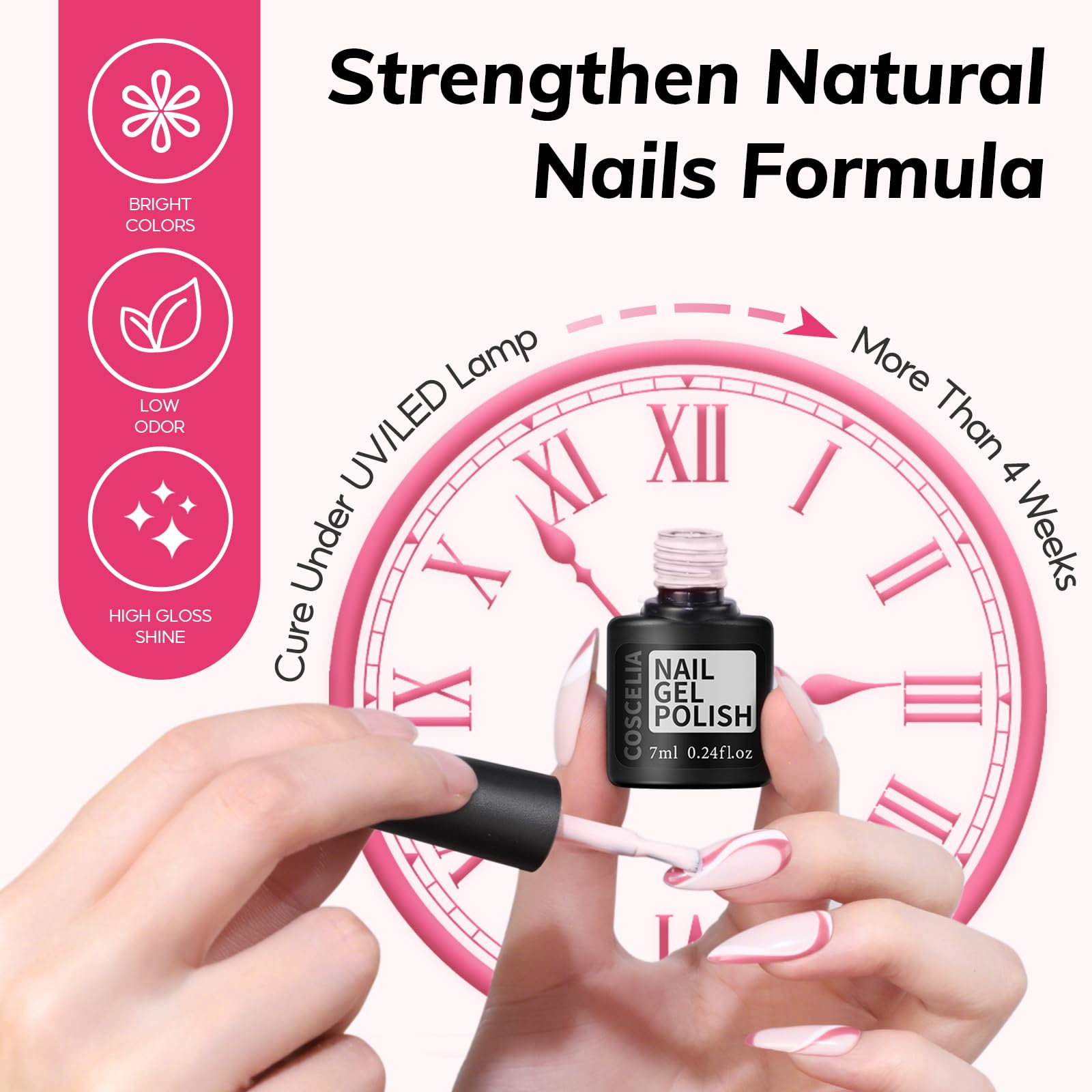 COSCELIA top-base-coat-5pack enables four finish styles in one kit.