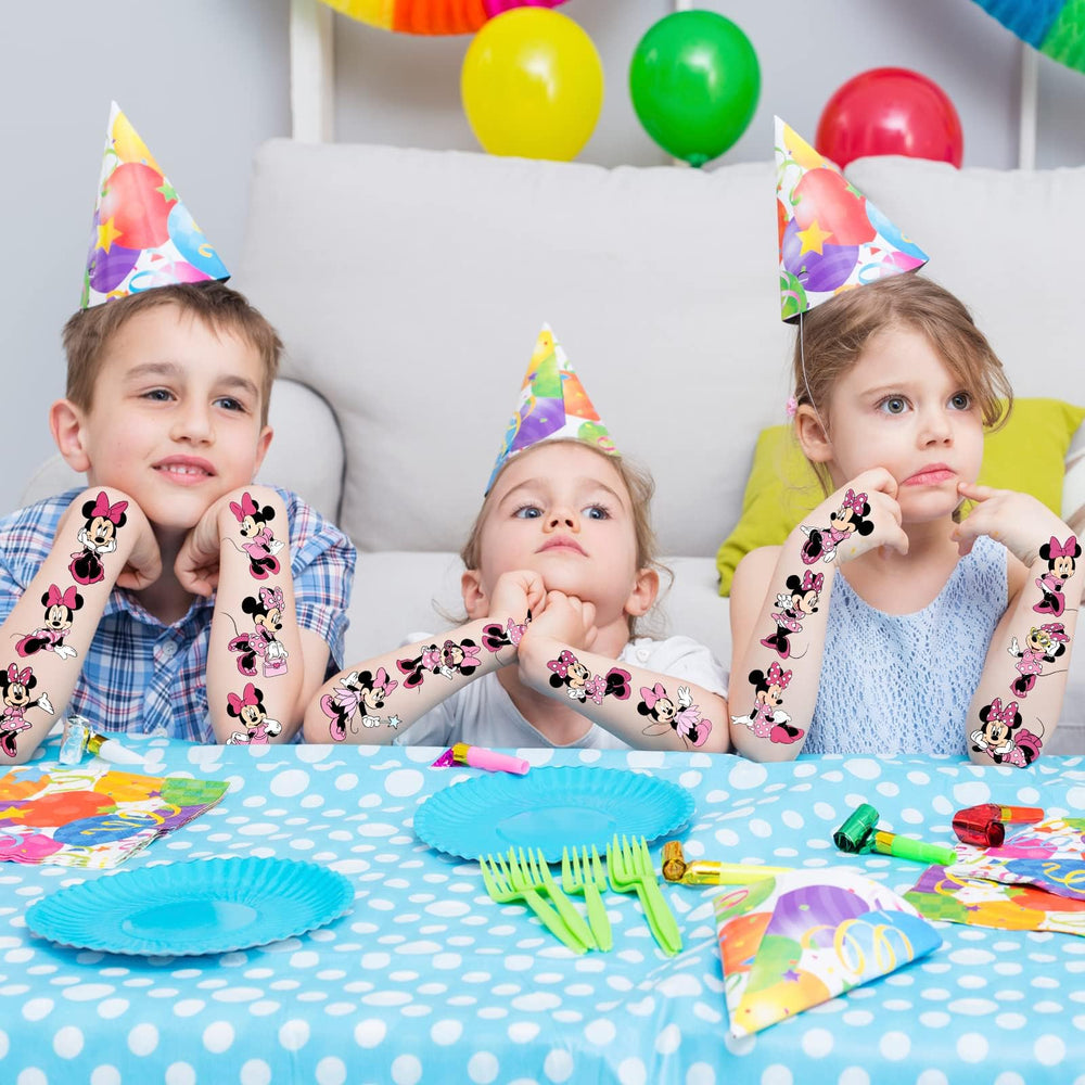 Cosershow Minnie tattoos designs collection shows 17 design options for kids' party fun