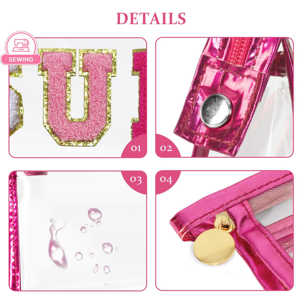 COSHAYSOO waterproof PVC travel pouch keeps items secure and visible