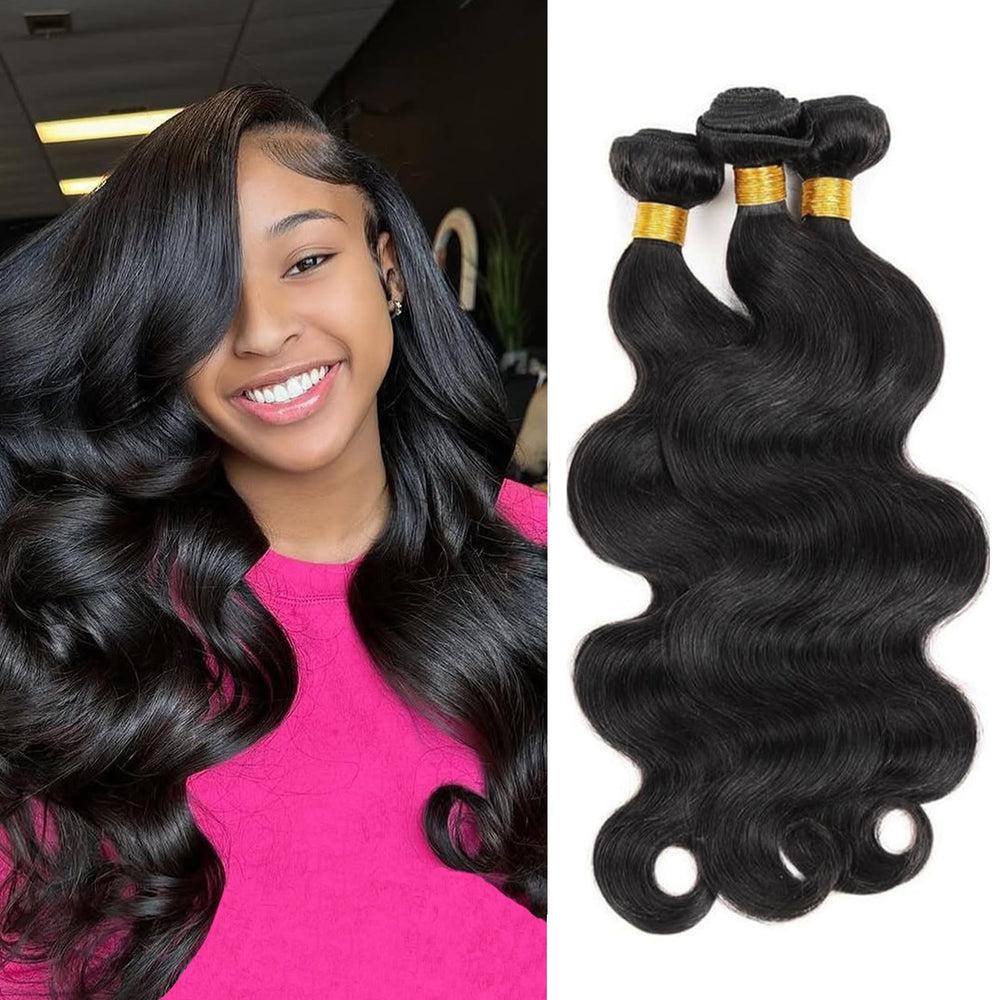 Coshgirl body wave bundles 14-inch closeup showing silky virgin hair for natural blending