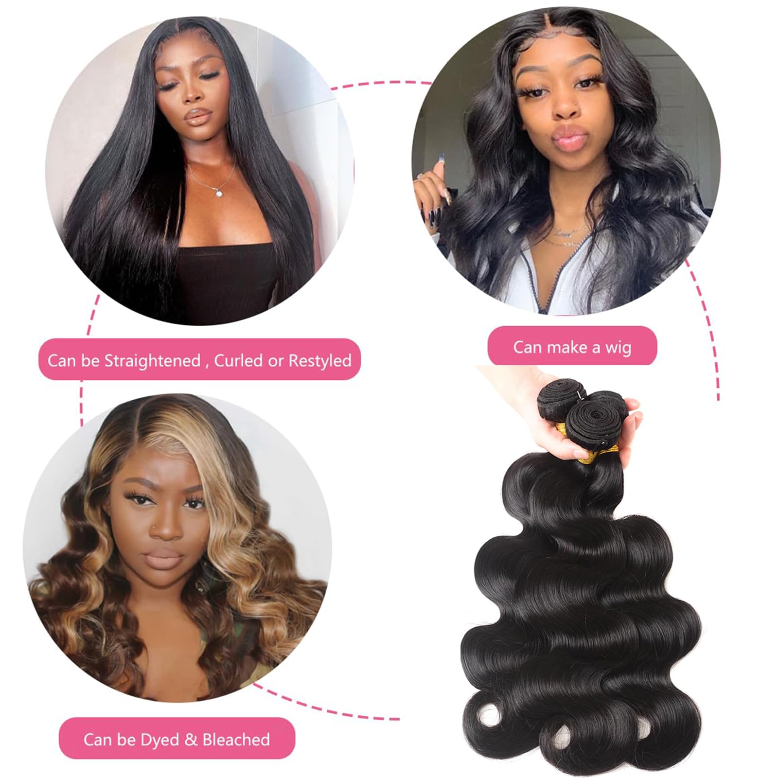 Coshgirl unprocessed Brazilian hair weft shows tangle-free performance