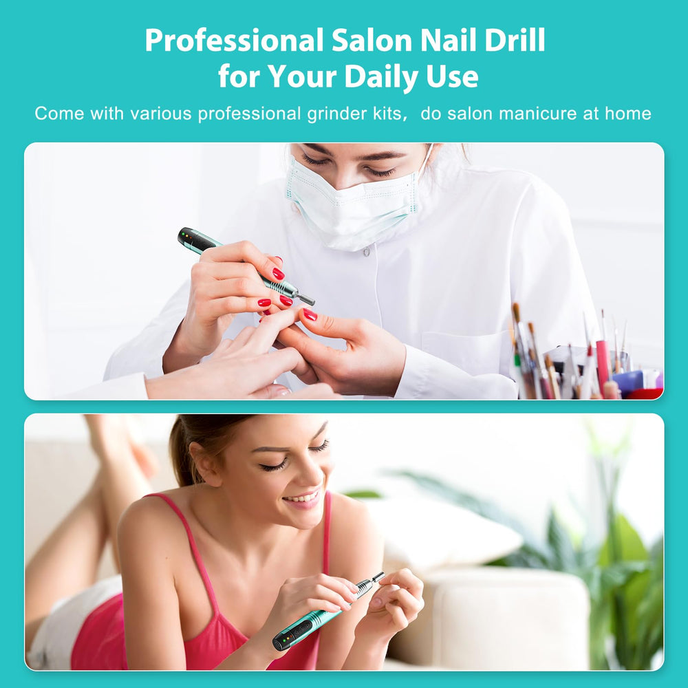 COSLUS cordless nail drill in-use pedicure scenario highlighting precise grinding