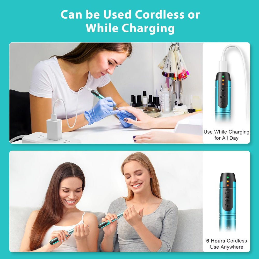 COSLUS cordless nail drill lightweight 0-2 lbs ideal for travel and sessions