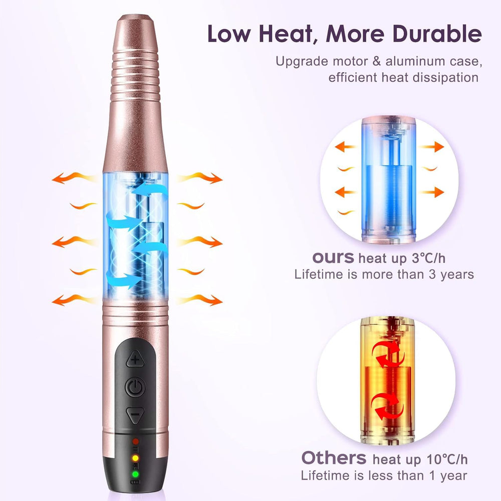 COSLUS cordless nail drill lightweight body supports easy handling for beginners.