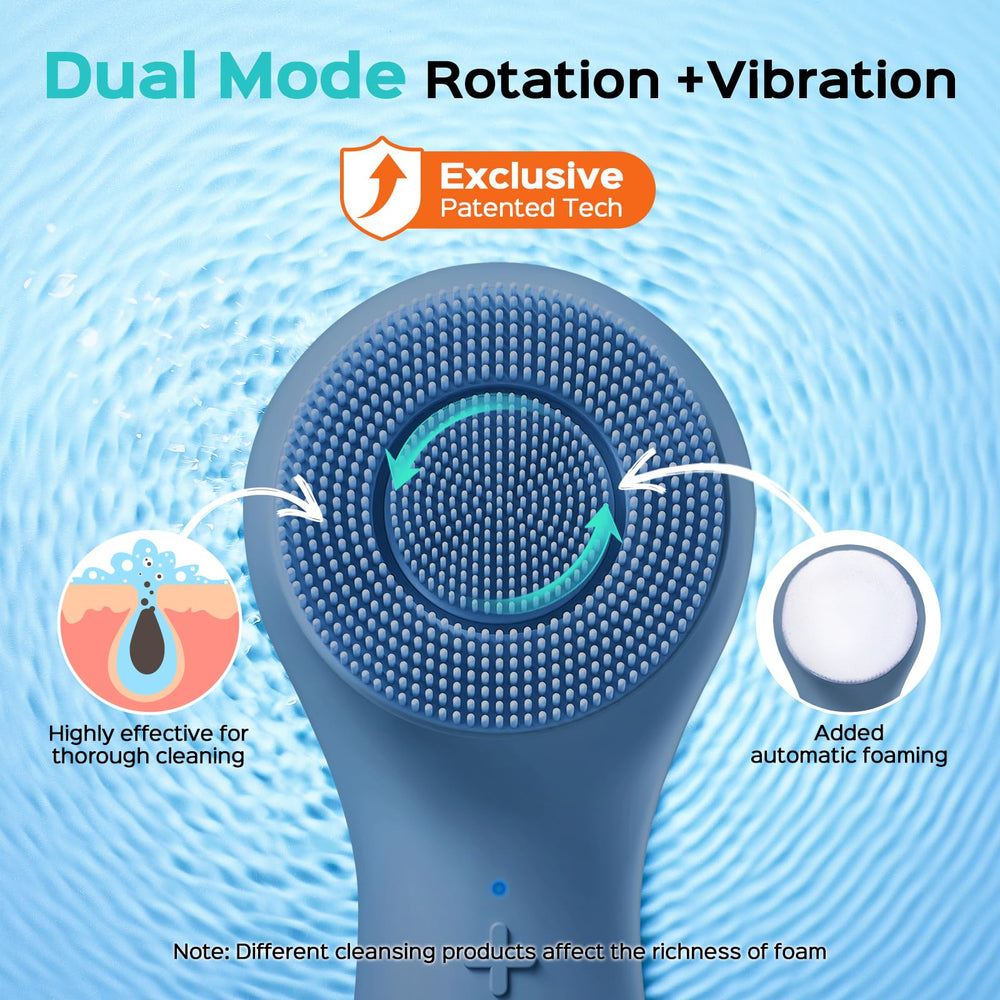COSLUS Face Scrubber demonstrates automatic foaming for quick dense lather