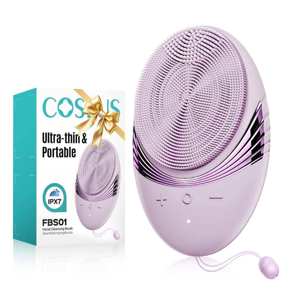 COSLUS Face Scrubber in dry use showing gentle cleansing for skincare routine
