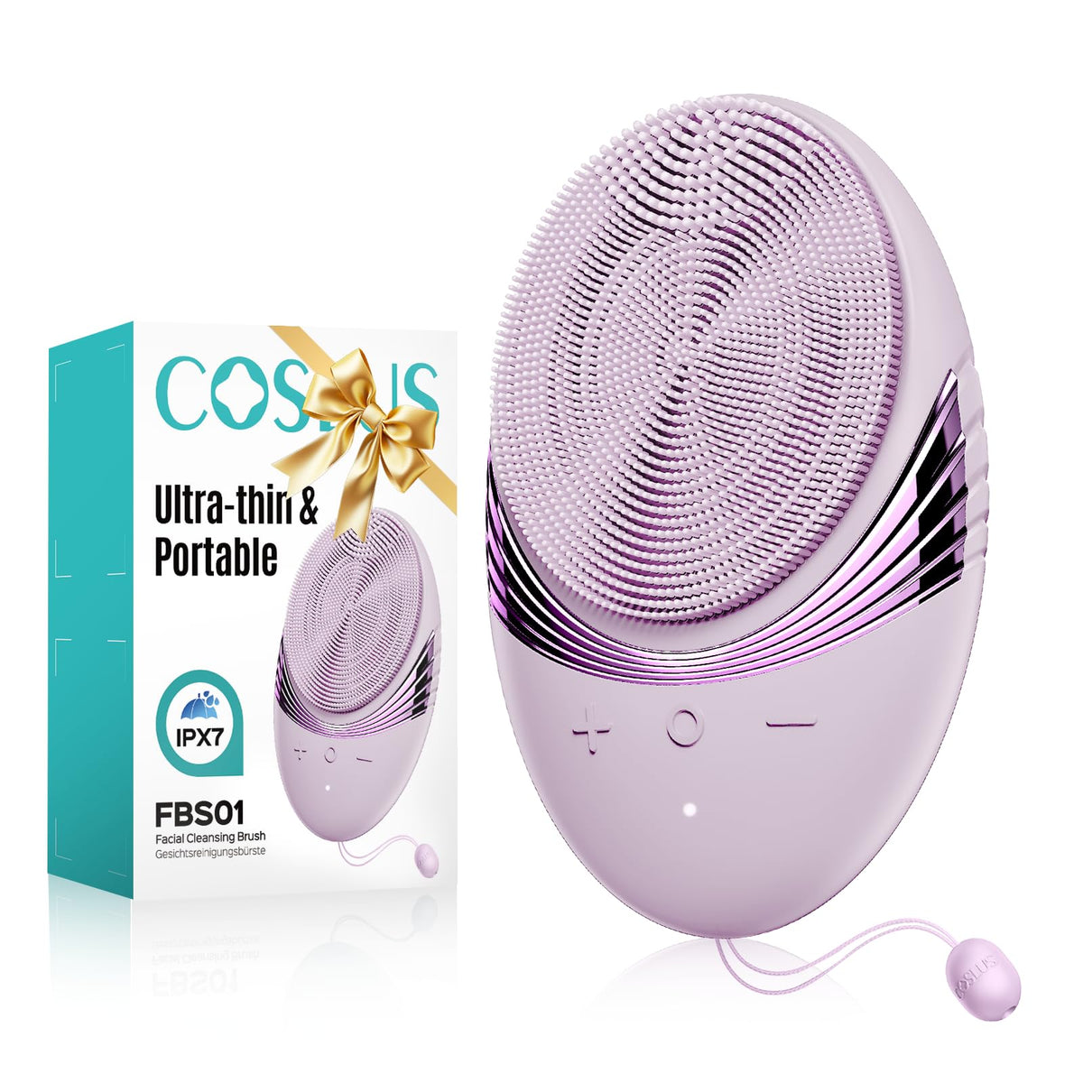 COSLUS Face Scrubber in dry use showing gentle cleansing for skincare routine
