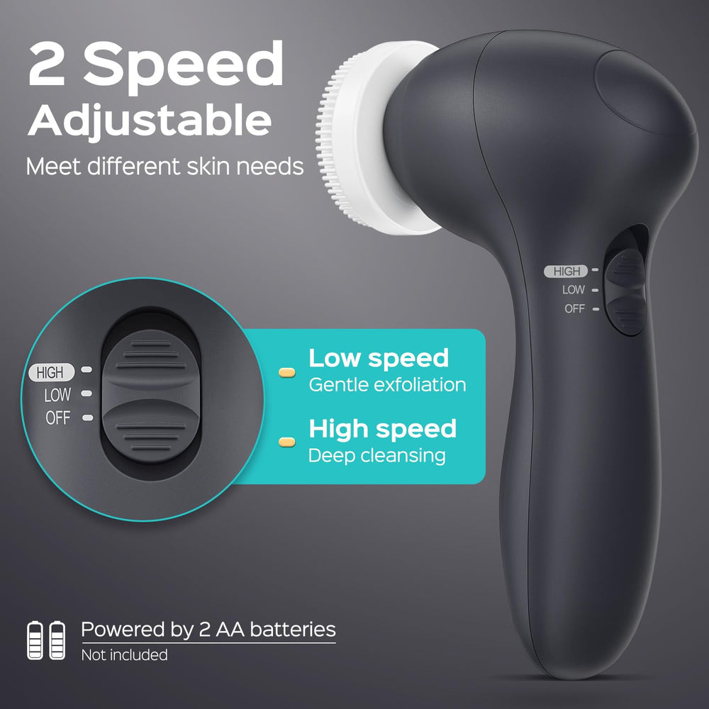 COSLUS Face Scrubber ergonomic grip enables easy control