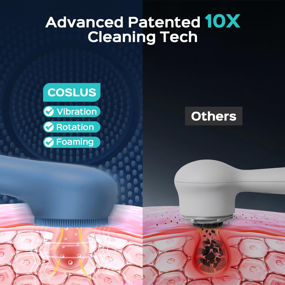 COSLUS Face Scrubber with five-speed control for personalized cleansing