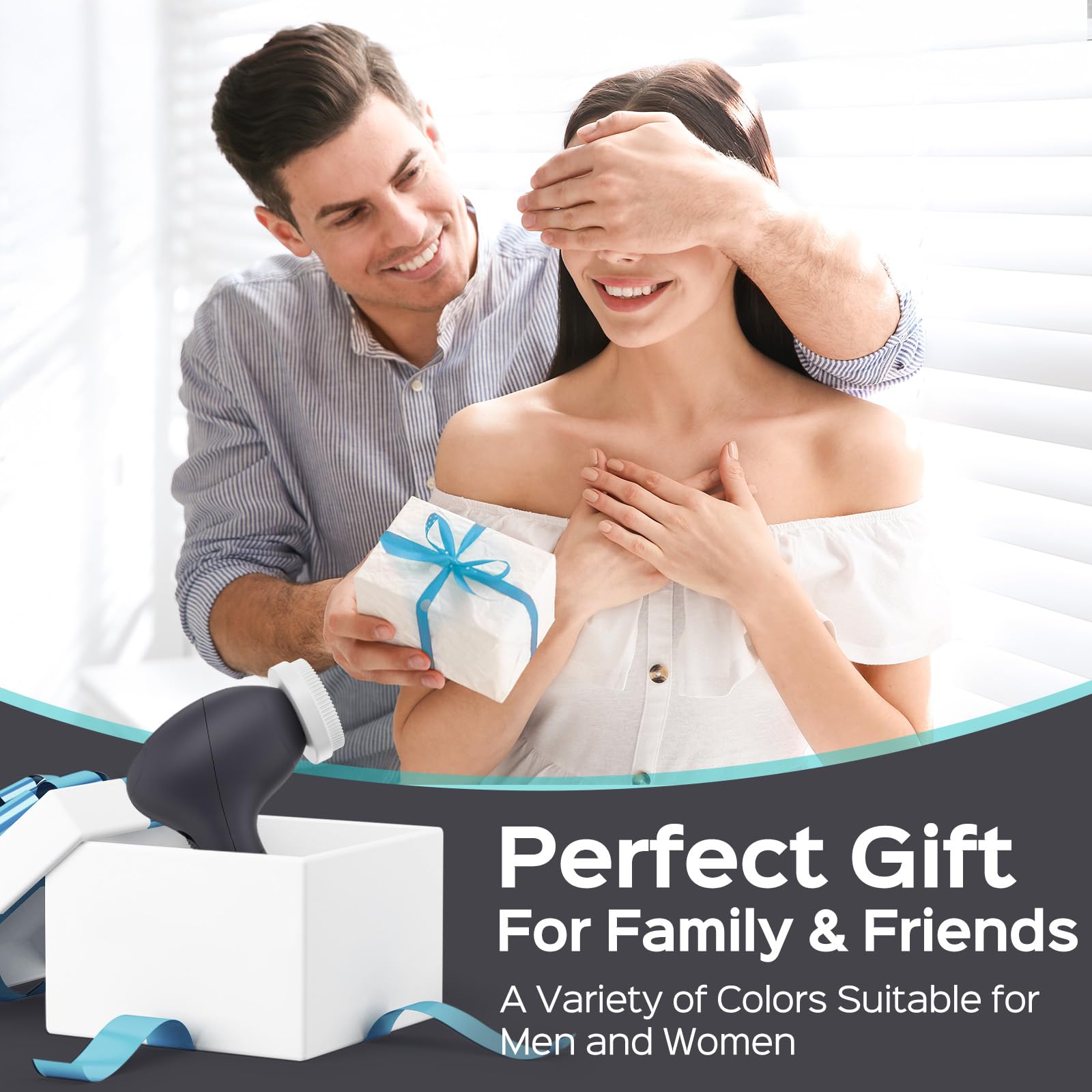 COSLUS Face Scrubber interchangeable heads enable family sharing