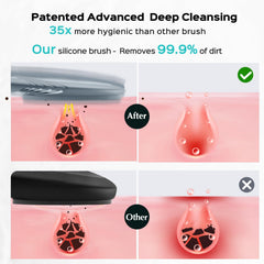 COSLUS Face Scrubber in the shower for deep cleansing