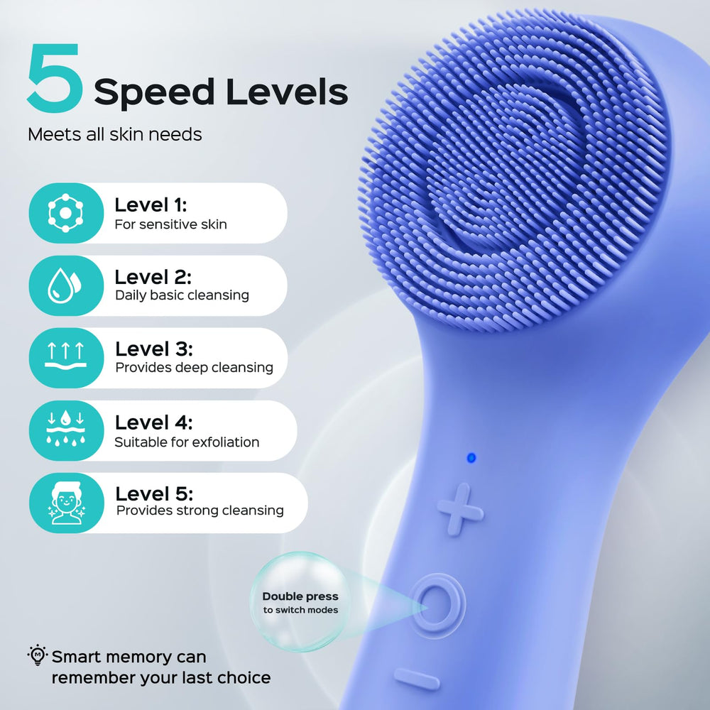 COSLUS silicone brush material provides hygienic, gentle cleansing