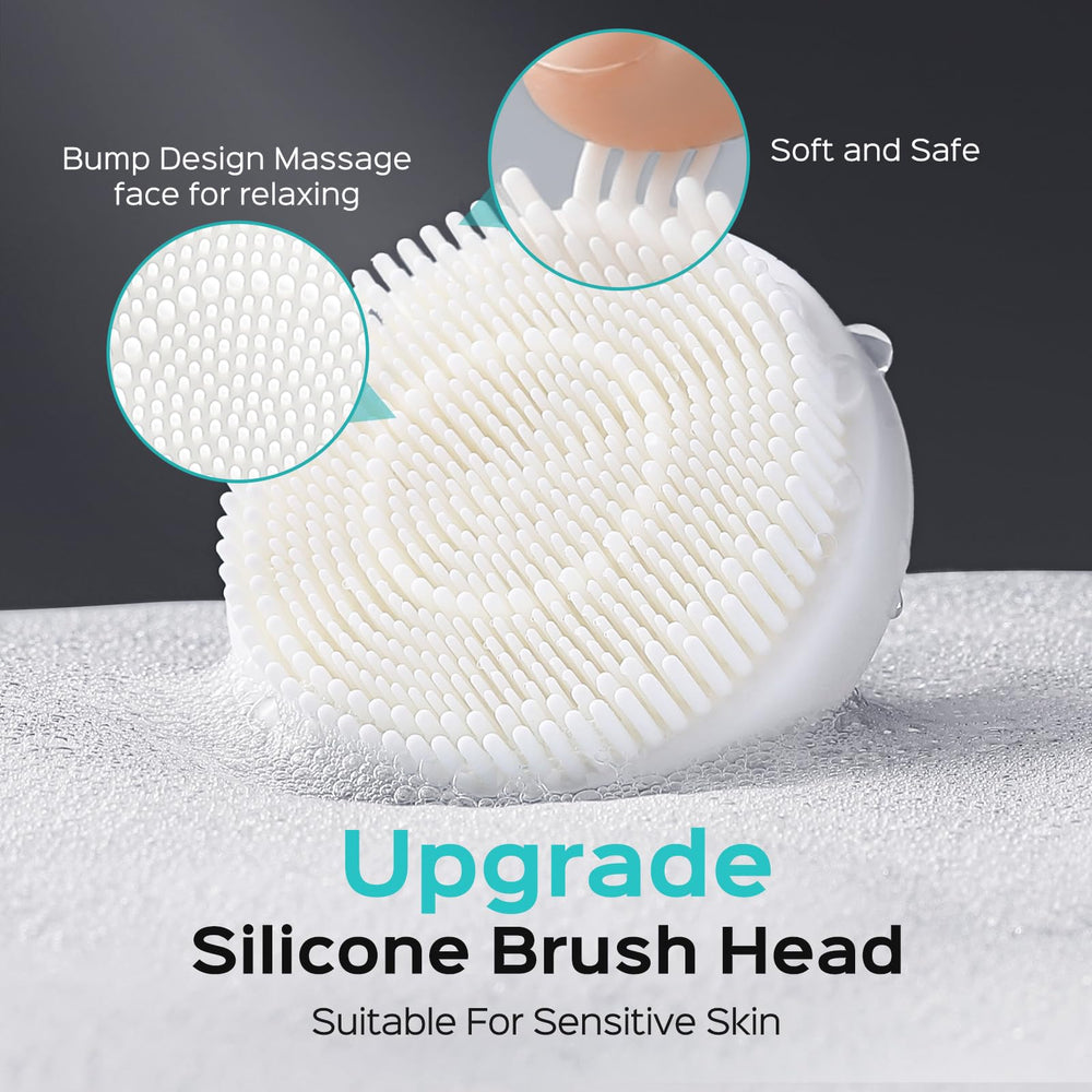 COSLUS Face Scrubber soft bristles closeup for irritation-free cleansing