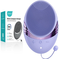 COSLUS facial cleansing brush full device showing 5 cleaning modes for customizable cleansing