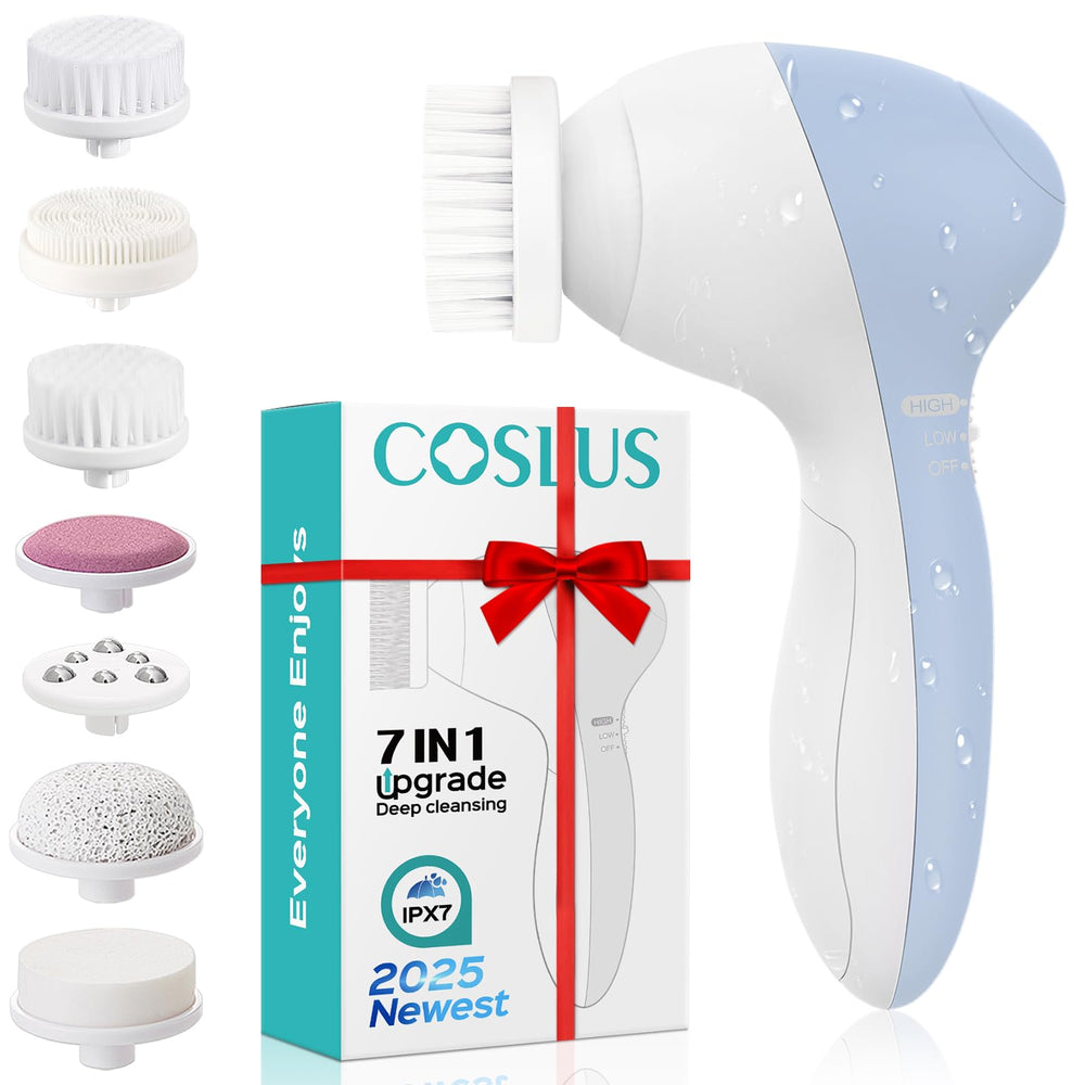 COSLUS FBS-D packaging reveals the 7-in-1 kit for versatile skincare.