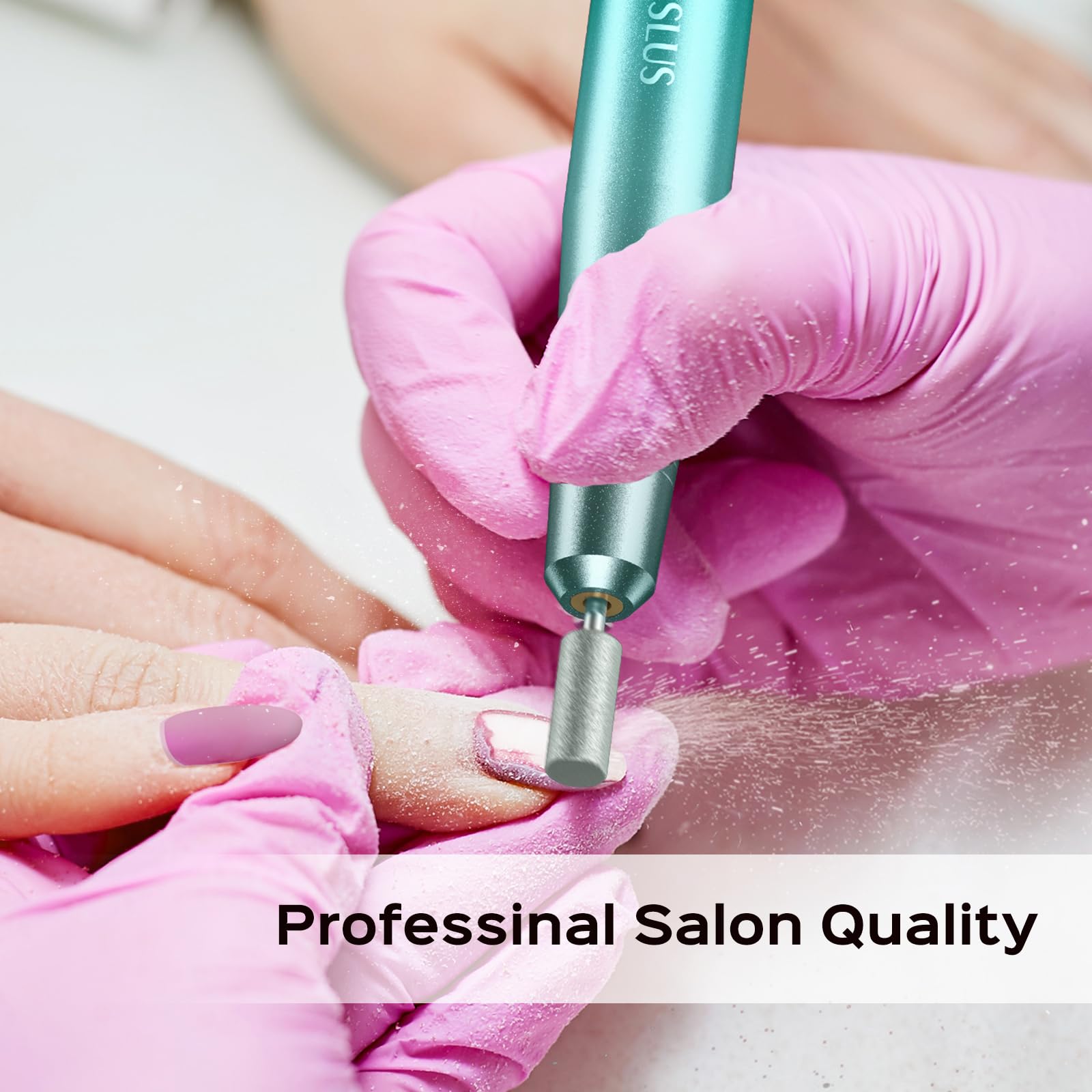 COSLUS low-noise durable motor ensures quiet operation during detailed nail work.