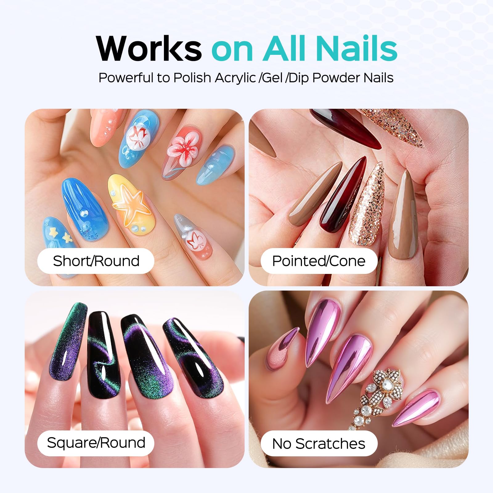 COSLUS nail drill dedicated storage keeps bits tidy during mobile work.