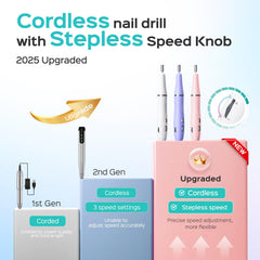 COSLUS nail drill ergonomic handle provides comfortable one handed operation.