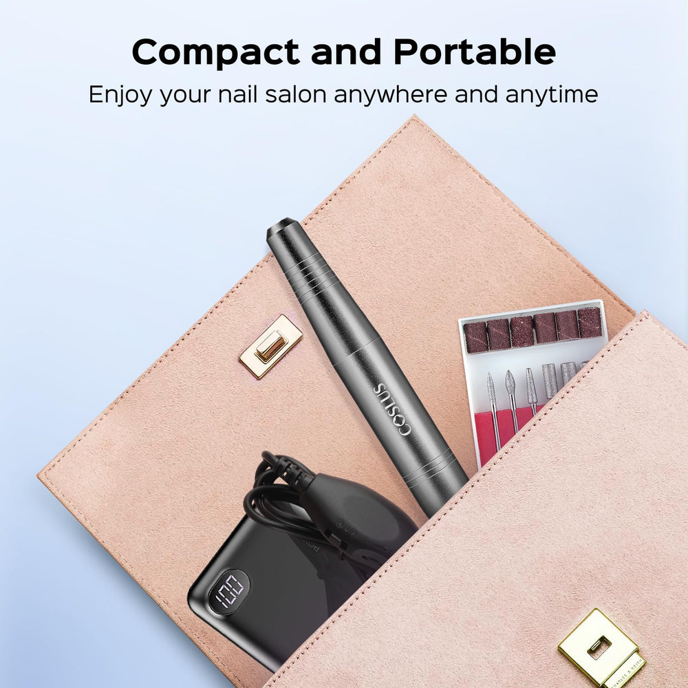 COSLUS portable nail drill for on-the-go manicure sessions.