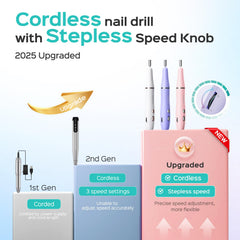 COSLUS nail drill rechargeable via USB-C for convenient on-the-go manicures anywhere.