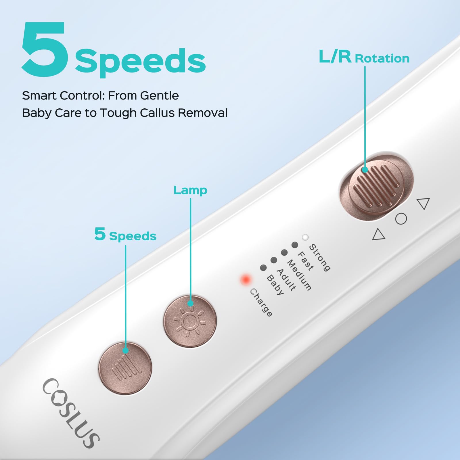 COSLUS nail file complete kit with all necessary accessories.