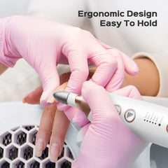 COSLUS stainless-steel bits provide versatile surfaces for nails and calluses.