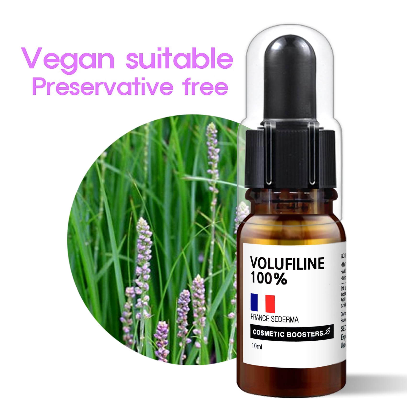 Volufiline pour close-up showing oil-based formulation for cosmetics.