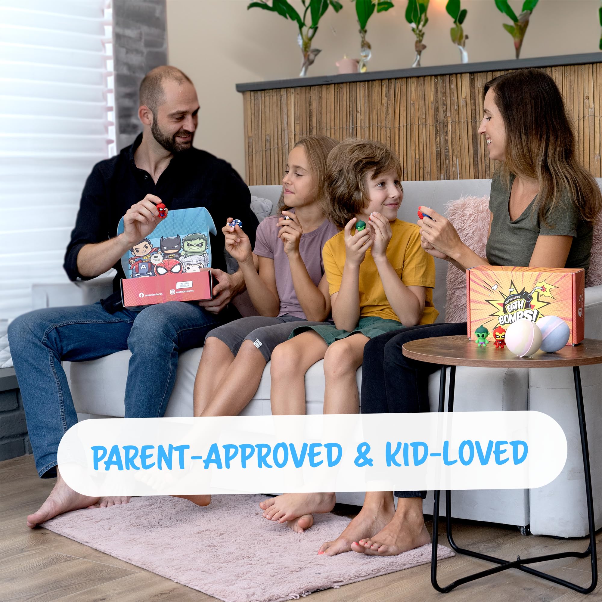 Cosmetics Stories organic-fragrance bath bombs offer gentle, kid-friendly scents.