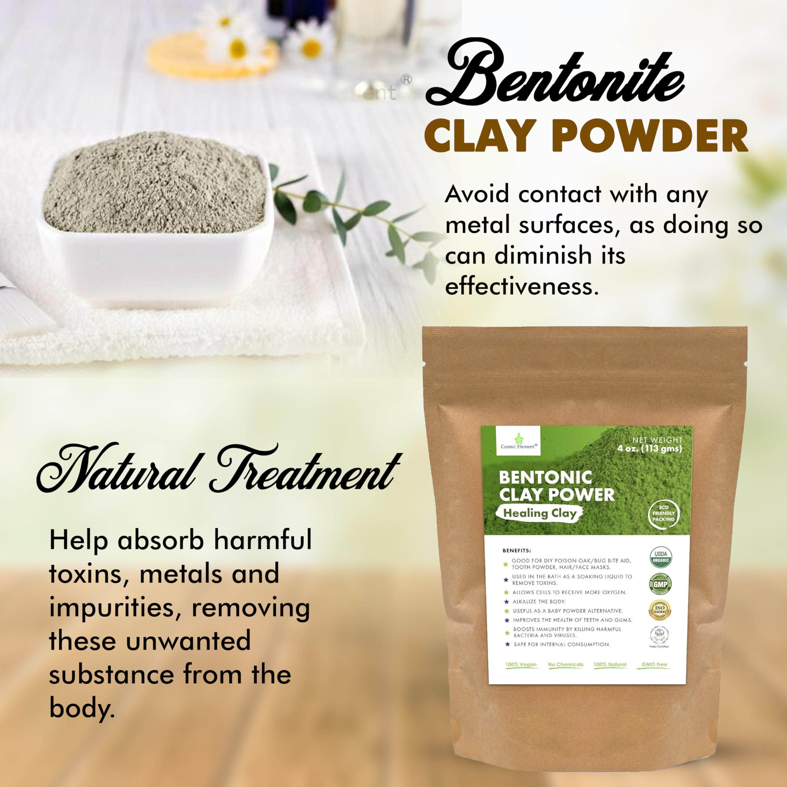Cosmic Element soft, smooth skin after use suggests gentle daily ritual.