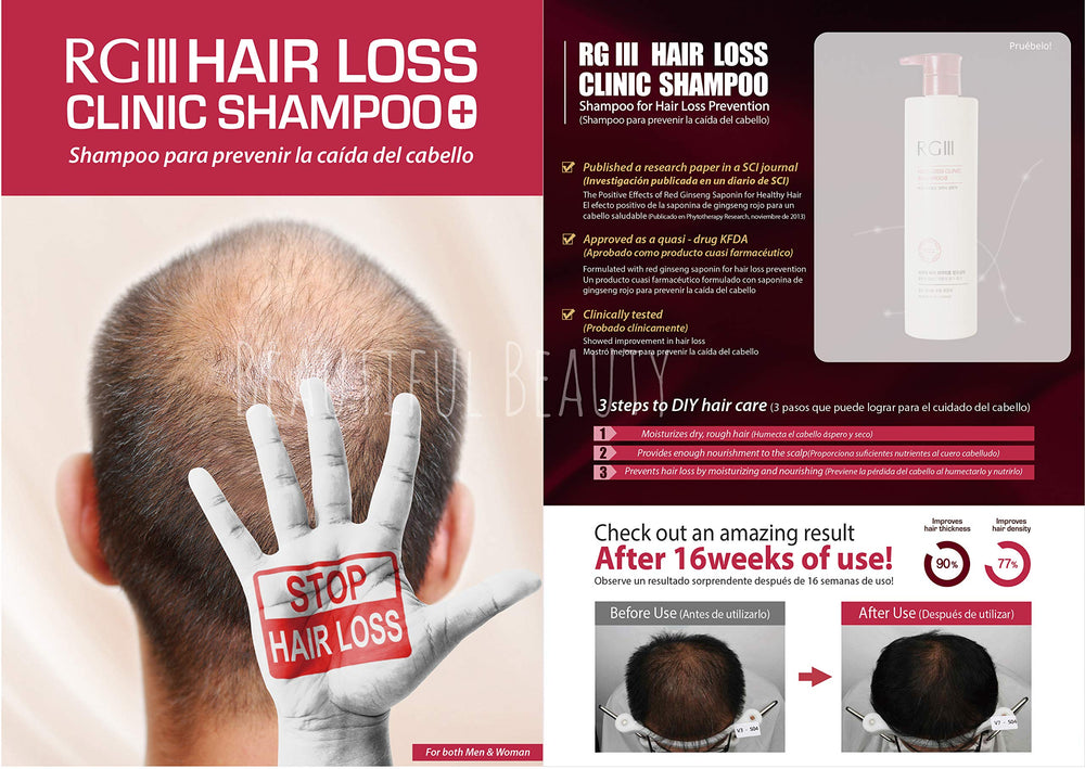 COSMOCOS RGIII ingredients panel with six natural components for hair health