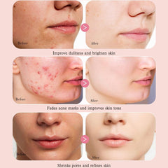 COSMOO Peach serum texture on skin being applied for smooth, quick-absorbing hydration.