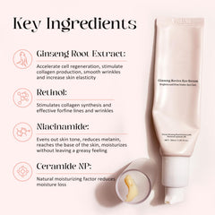 COSMOO Revive Eye Serum under-eye area, emphasizing potential firming for brighter, refreshed eyes.
