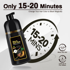 Cosmpro Black Hair Dye Shampoo natural-shine-01 enhances natural-looking gloss.
