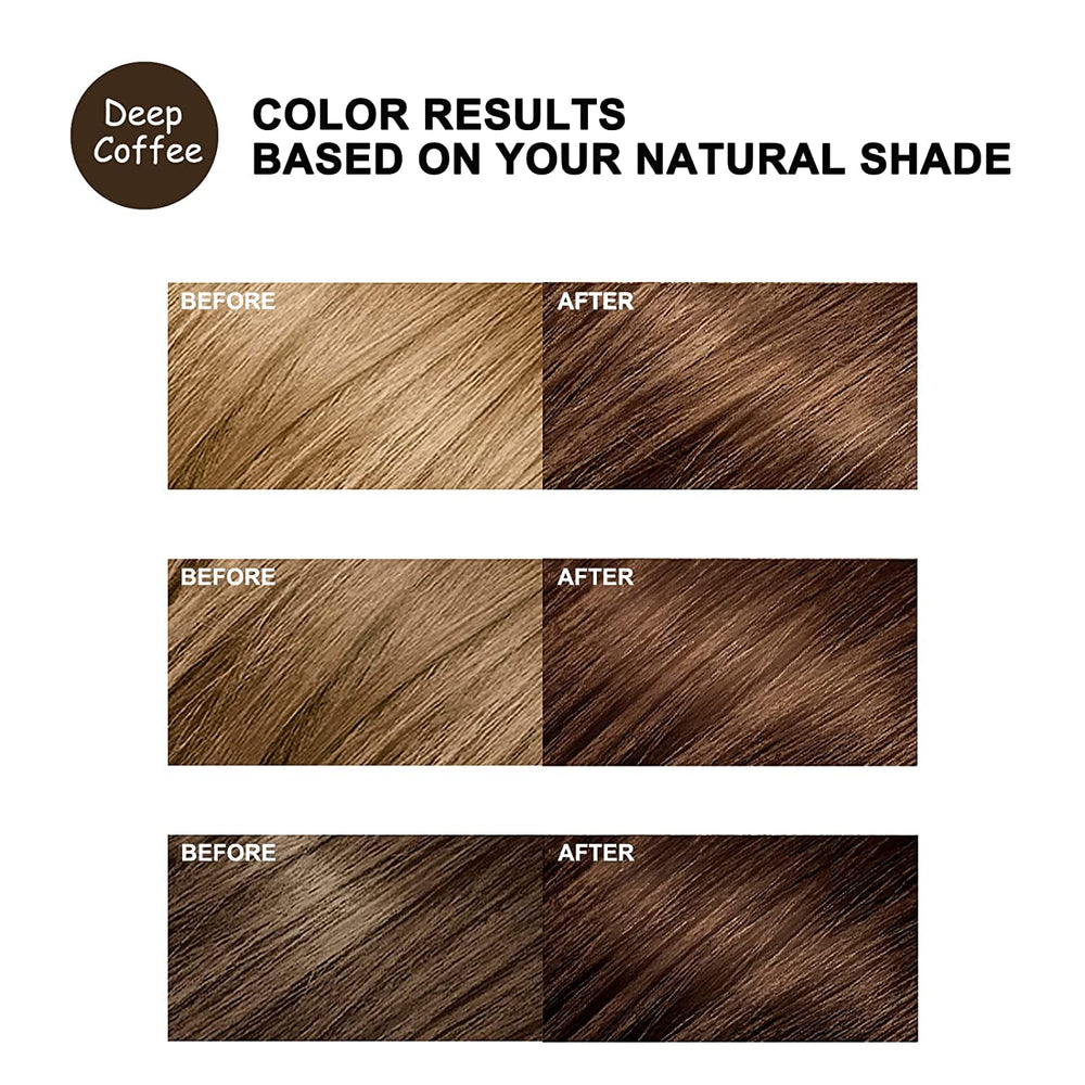 cosmpro easy use hair dye shampoo gloves shows no bowl or brush needed